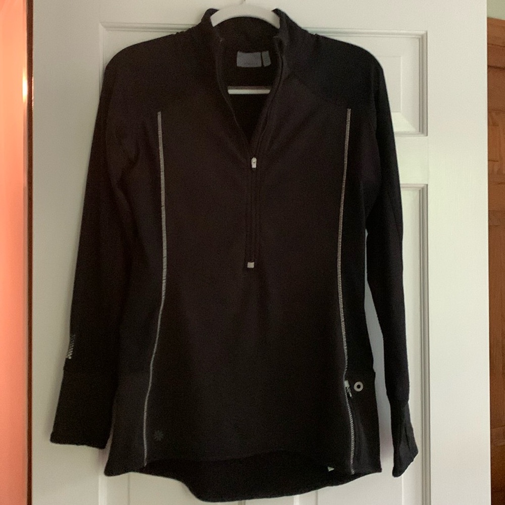 Athleta black 1/4 zip sweatshirt